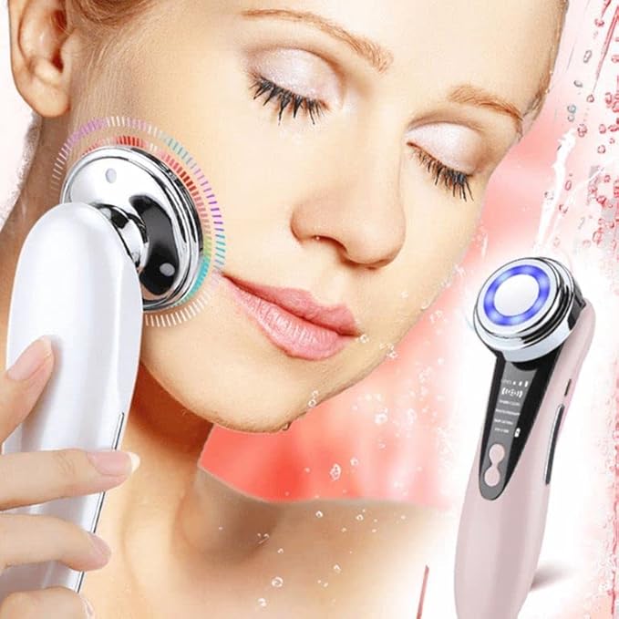 Masajeador facial con frío y calor antiarrugas rosa - additional image 3