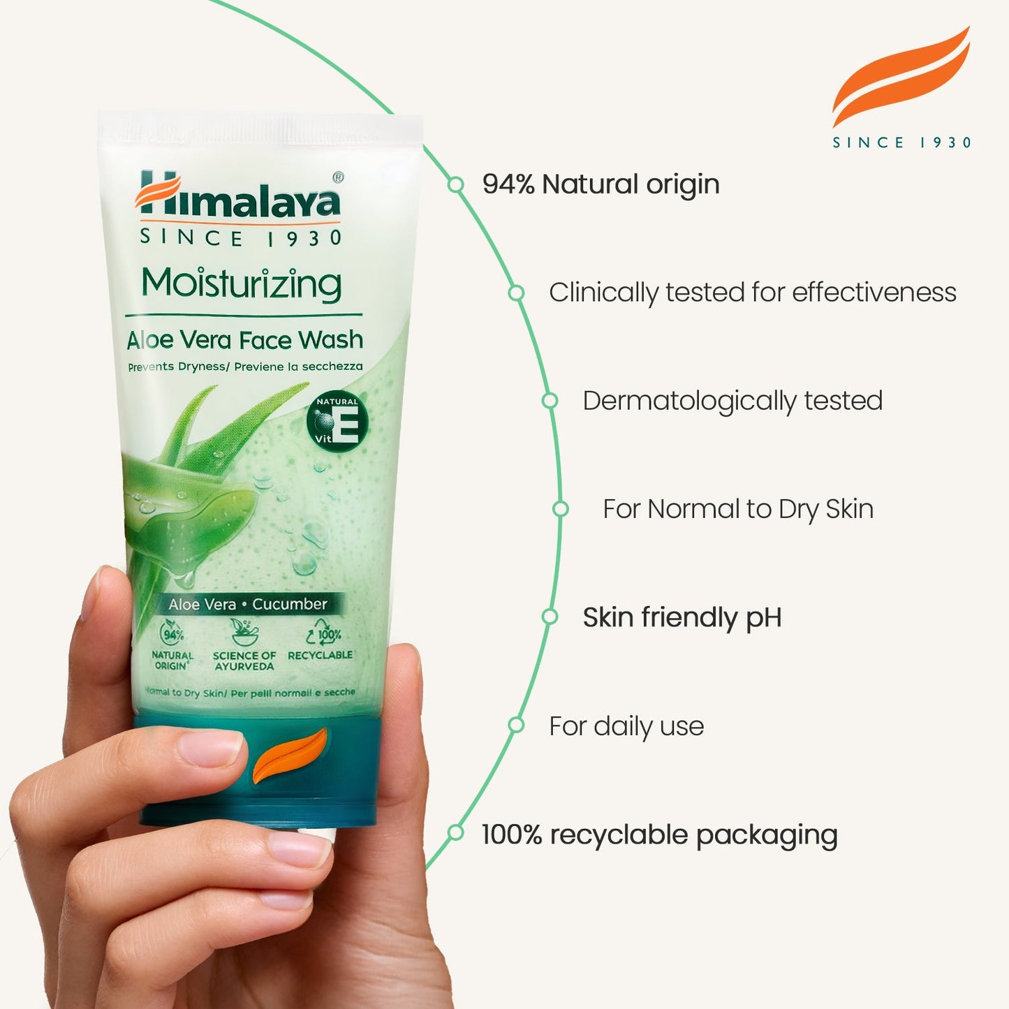 Himalaya Moisturizing Aloe Vera Face Wash - 150ml