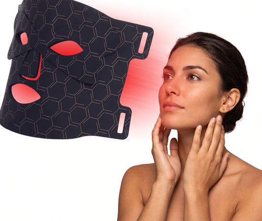 Máscara Facial LED com Terapia de Luz Vermelha para o Rosto e Pele