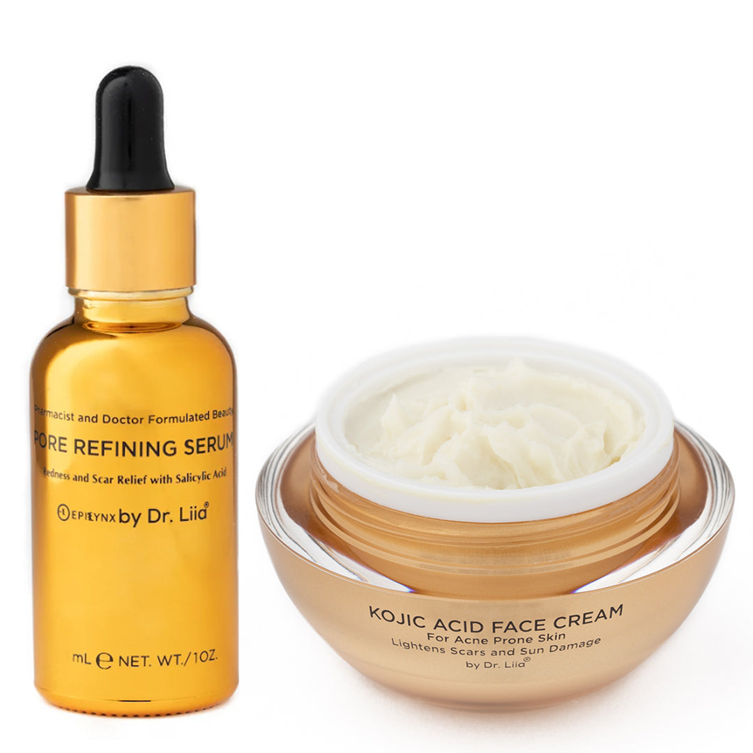 Kojic Acid Duo for Dark Spots & Uneven Tone – Serum + Cream Set,
