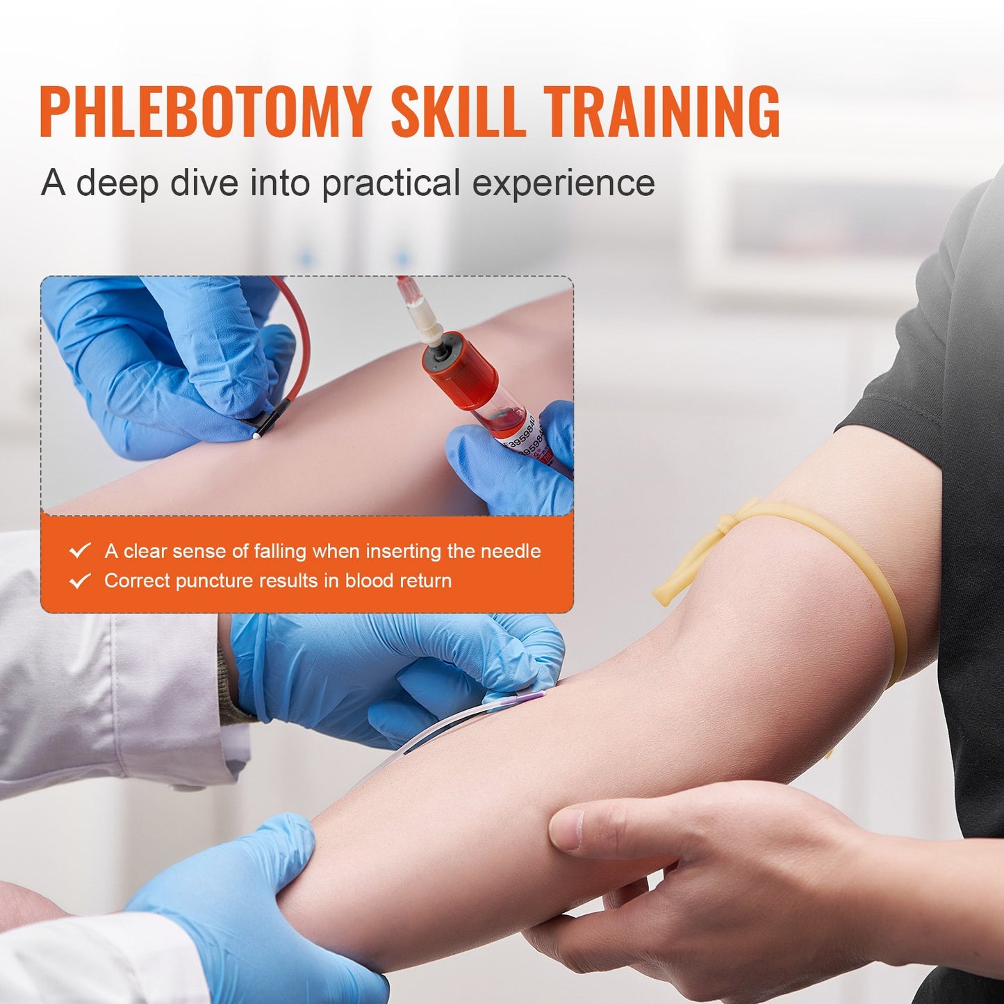 Phlebotomy Practice Kit, IV Venipuncture Intravenous Training Kit,