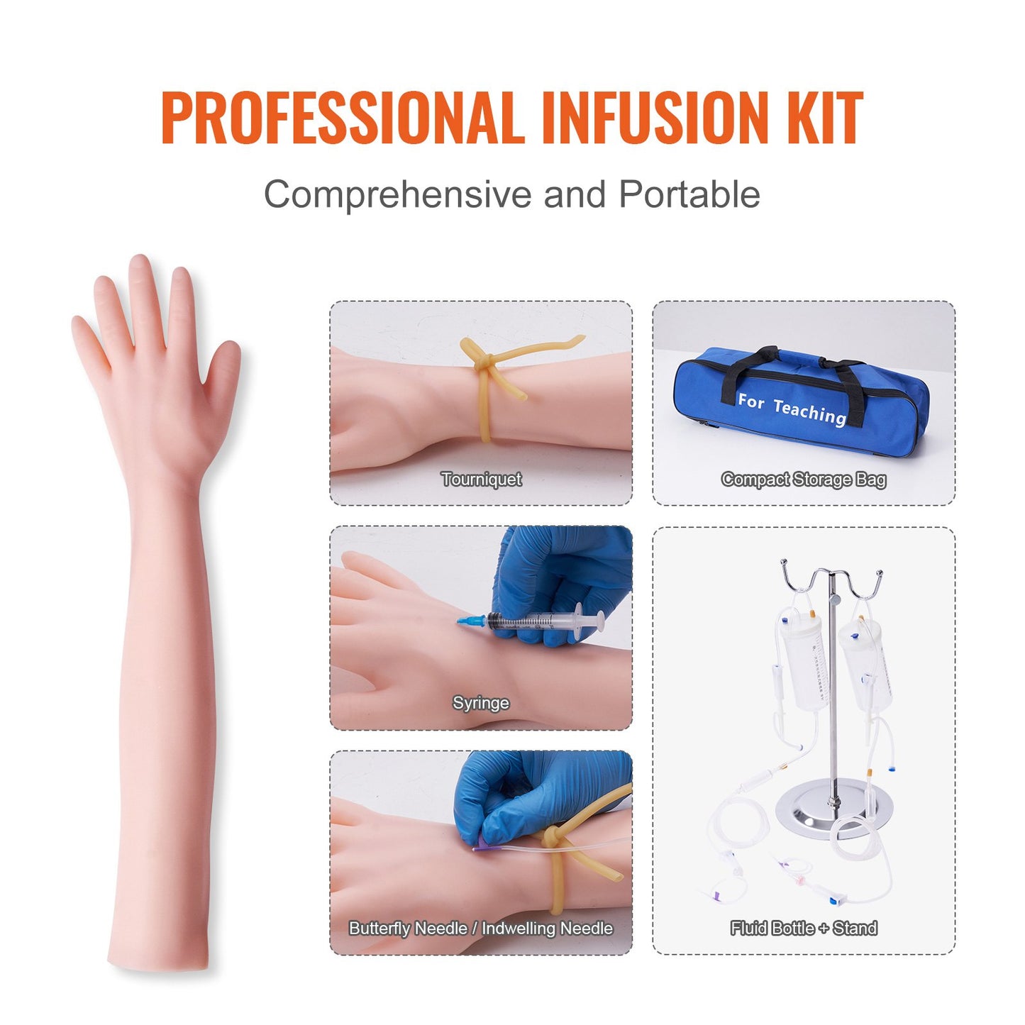 Phlebotomy Practice Kit, IV Venipuncture Intravenous Training Kit,